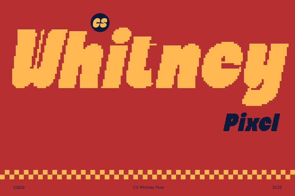 CS Whitney Pixel, a Sans Serif Font by Craft Supply Co. (Photo 1 of 8)