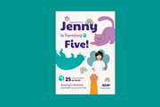 Cute Animal Kids Birthday Invitation, an Invitation Template by Neermana (Thumbnail 3 of 4)
