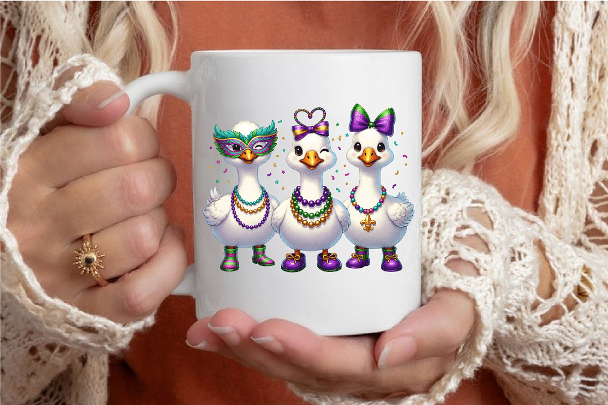 Funny Coquette Goose Mardi Gras, an Illustration by designcity5 (Photo 3 of 9)