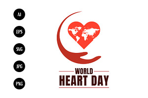 World Heart Day Global Heart Health, a Healthcare Illustration by Saba Vector