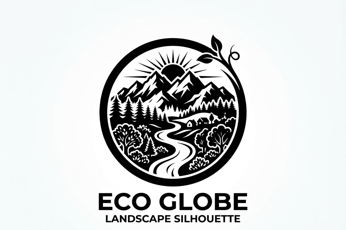 60 Eco Globe Landscape Silhouette, a Technology Illustration by Amazin_art (Photo 34 of 49)