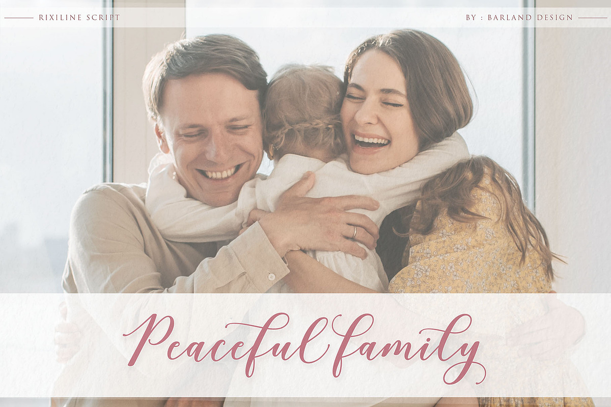 Rixiline Script Font, a Script Font by Barland Design (Photo 7 of 7)