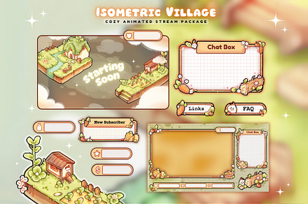 Isometric Village Stream Package