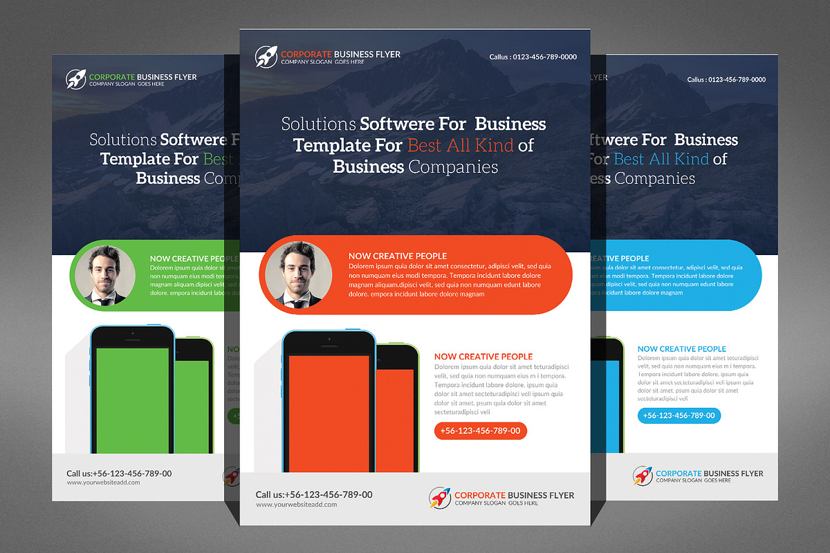 66 Corporates Flyers Bundle, a Flyer Template by Graphic Templates (Photo 15 of 67)