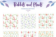 Watercolow rabbit and Floral set, an Animal Illustration by Olesya Agudova (Thumbnail 5 of 7)