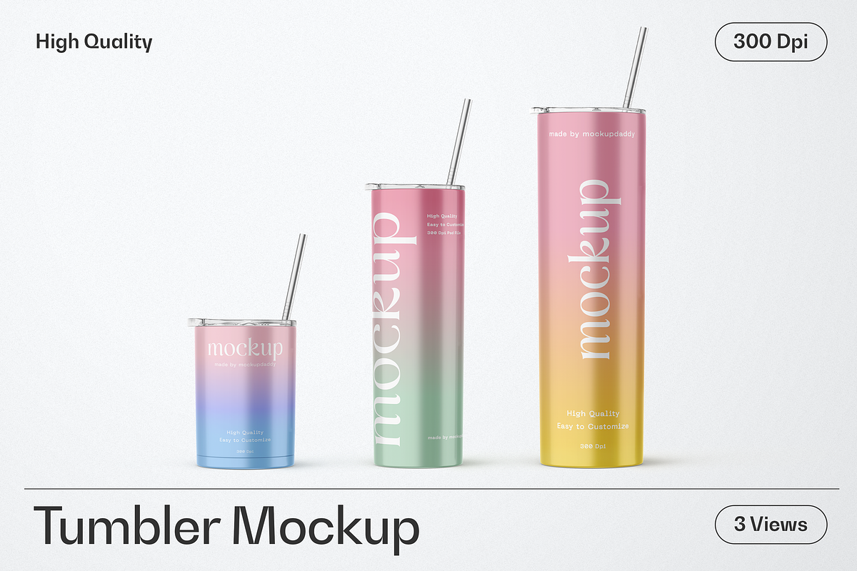 Tumbler Mockup Bundle, a Product Mockup by Mockupdaddy (Photo 1 of 16)