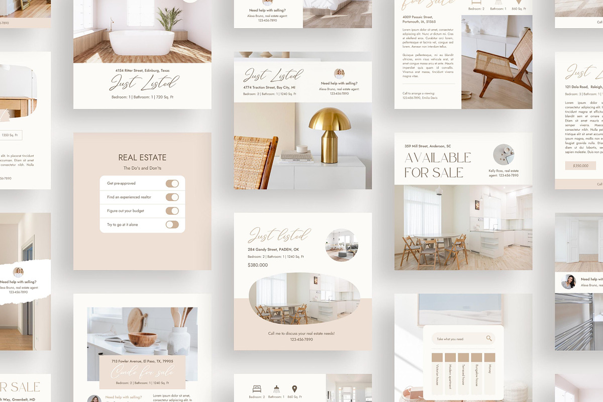 Real Estate Instagram Post Template, a Social Media Template by LiliesandBerries (Photo 10 of 22)