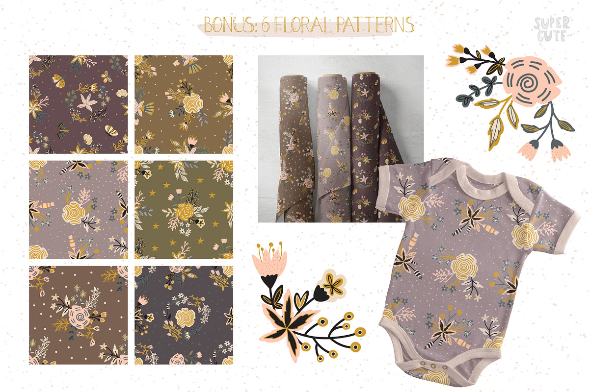 Cute Butterfly 120+ elements, a Decorative Illustration by BAGIRA | Studio (Photo 8 of 9)