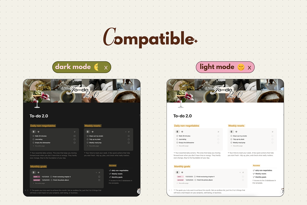 To-do 2.0 - Notion template, an App Template by Iasan Design (Photo 4 of 6)