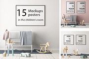 15 Mockups in the children's room, a Print Template by FilL239 (Thumbnail 1 of 22)