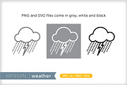 Minimal weather icons, an Outline Icon by Picture Window (Thumbnail 2 of 5)