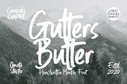 Gutters Butter, a Script Font by Omotu Studio