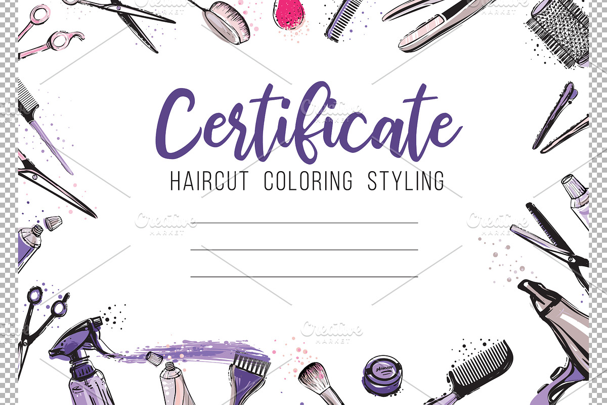 Fashion Beauty Salon Certificates, a Decorative Illustration by Sopelkin (Photo 3 of 3)