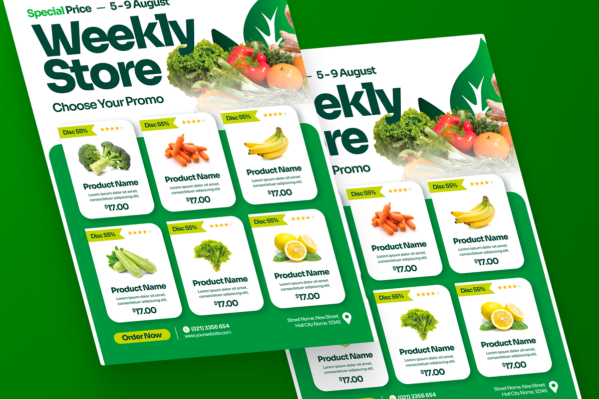 Fresh Picks Weekly Store Flyer, a Flyer Template by MMPixelCraft (Photo 5 of 6)