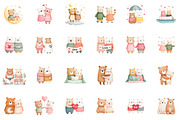 Watercolor Couple Bear Clipart, an Animal Illustration by Sublimation Artist (Thumbnail 2 of 6)