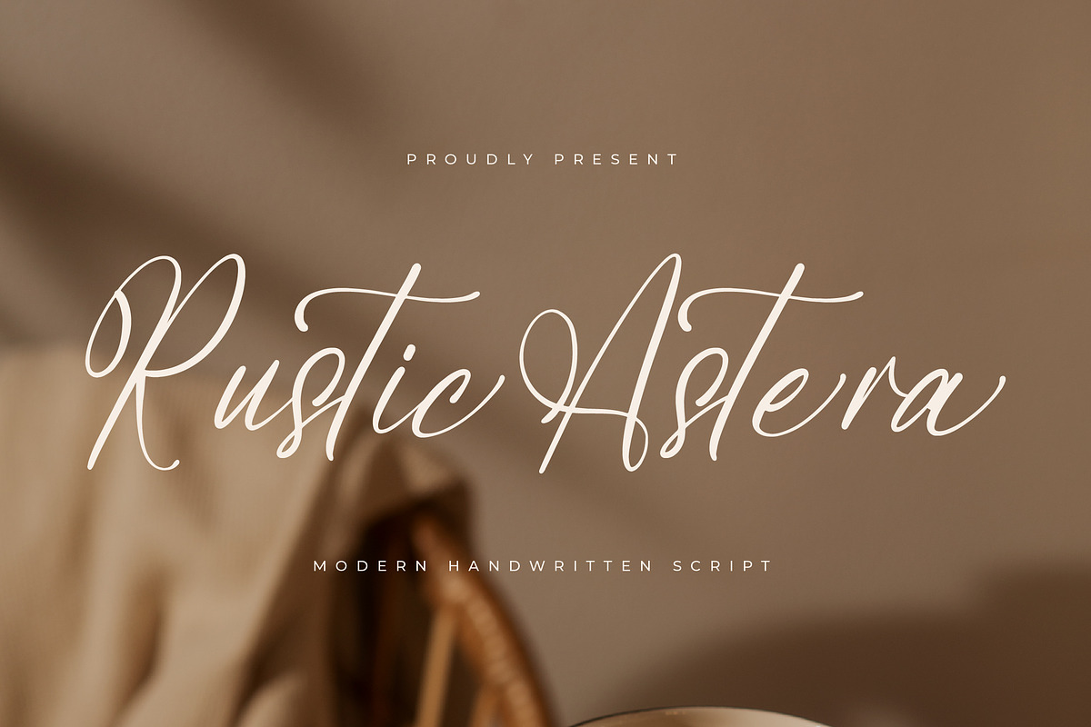 Rustic Astera Modern Handwritten, a Script Font by Letterena Studios Script (Photo 1 of 15)
