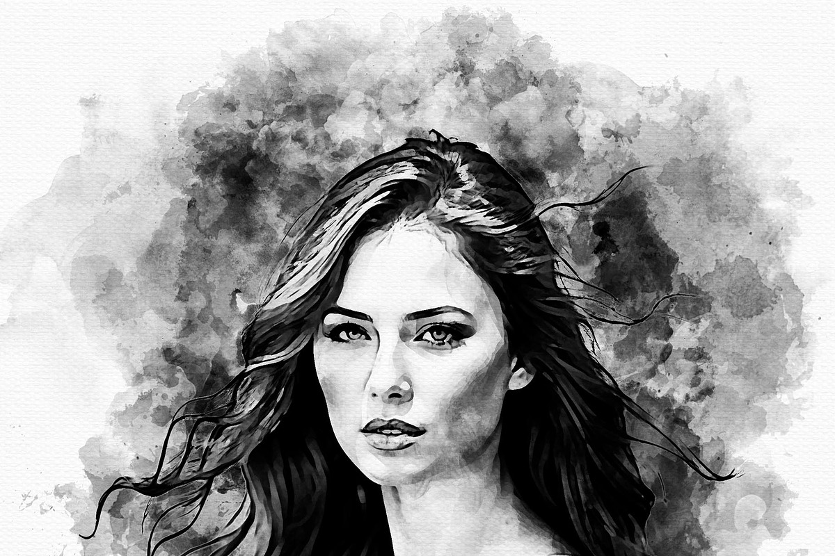 Portrait Painting Watercolor Photo, an Action Add-On by Photoshop Action (Photo 18 of 22)
