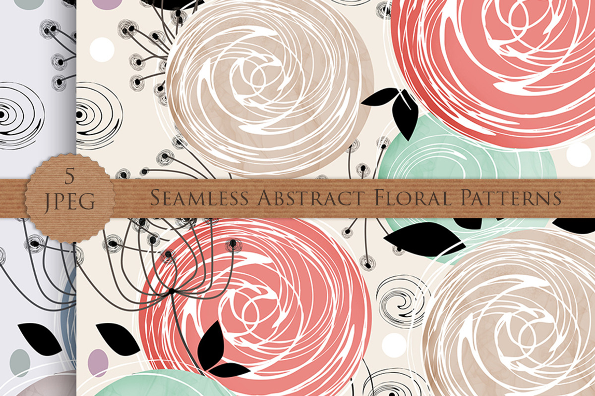 FLORAL abstract seamless pattern, a Pattern Graphic by Futurel (Photo 2 of 4)