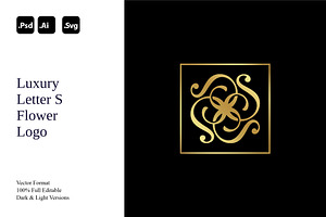 Luxury Letter S Flower Logo, a Branding & Logo Template by Luxury Logos