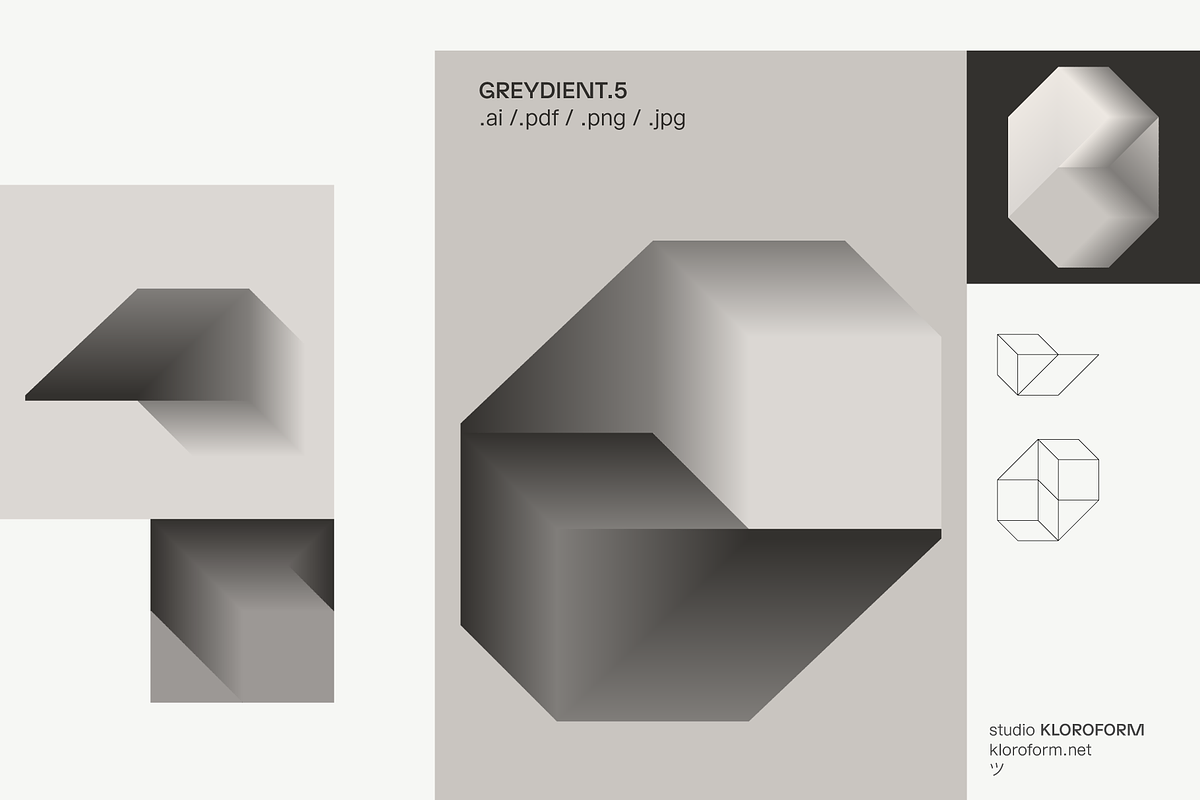 Greydient 5 - Blend Objects, an Object Graphic by kloroform (Photo 11 of 14)