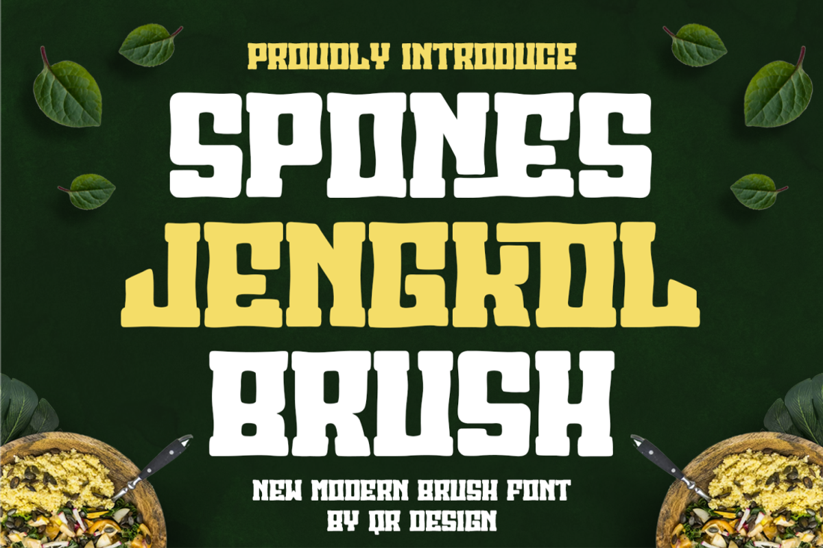 Spones Jengkol Brush, a Handwritten Font by QR Design Studio (Photo 1 of 9)