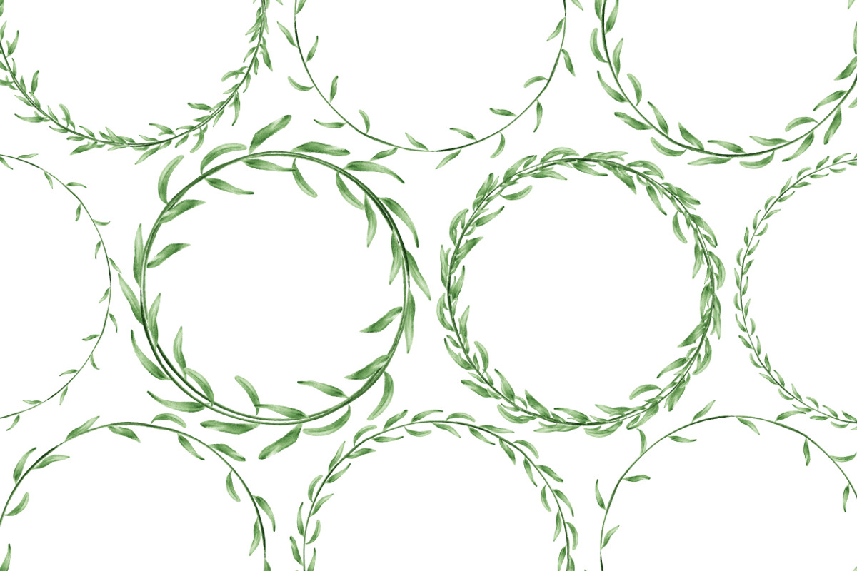 Minimalist watercolor wreaths, an Illustration by Floralis (Photo 2 of 3)