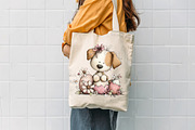 Whimsical Easter Dogs Clipart, an Illustration by CreationArt (Thumbnail 3 of 7)