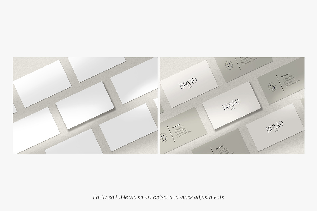 Minimalist Business Card Mockup Set, a Product Mockup by Yuli Studio (Photo 3 of 6)