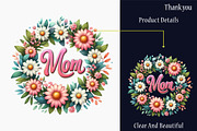 Mothers Day Wreath Sublimation, a Graphic by designcity5 (Thumbnail 4 of 5)