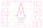 Watercolor letters numbers, a Decorative Illustration by LABFcreations (Thumbnail 1 of 3)