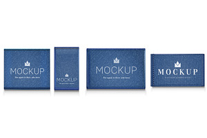 Denim texture patches mockup set, an Object Illustration by art PVP - market