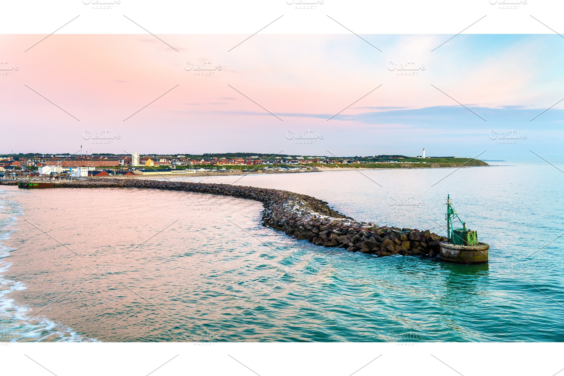 Port of hirtshals at sunset denmark featuring denmark, hirtshals, and sea, an Architecture Photo by Leonid Andronov
