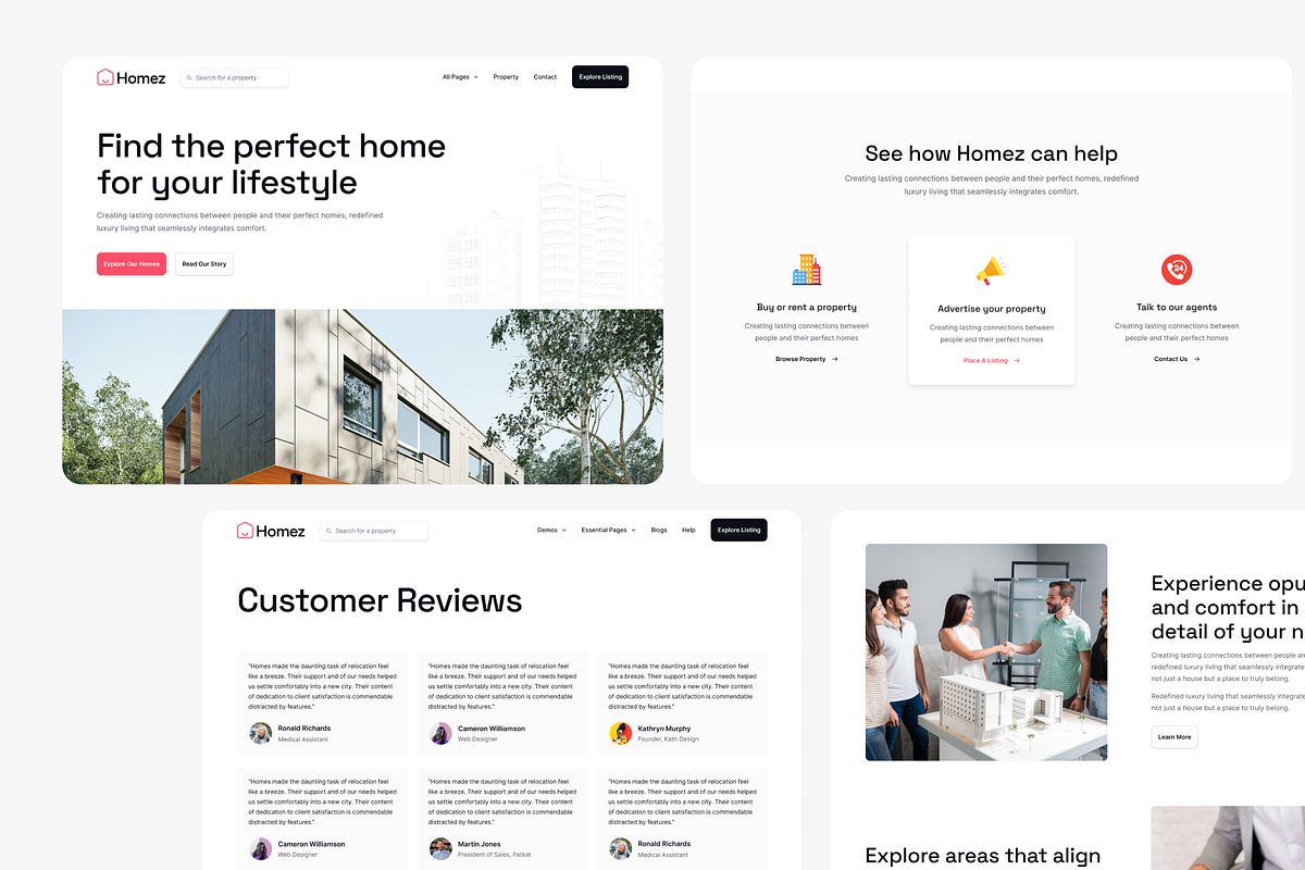 Homez - Real Estate Figma Template, an UI Kit Template by FinestDevs (Photo 3 of 4)