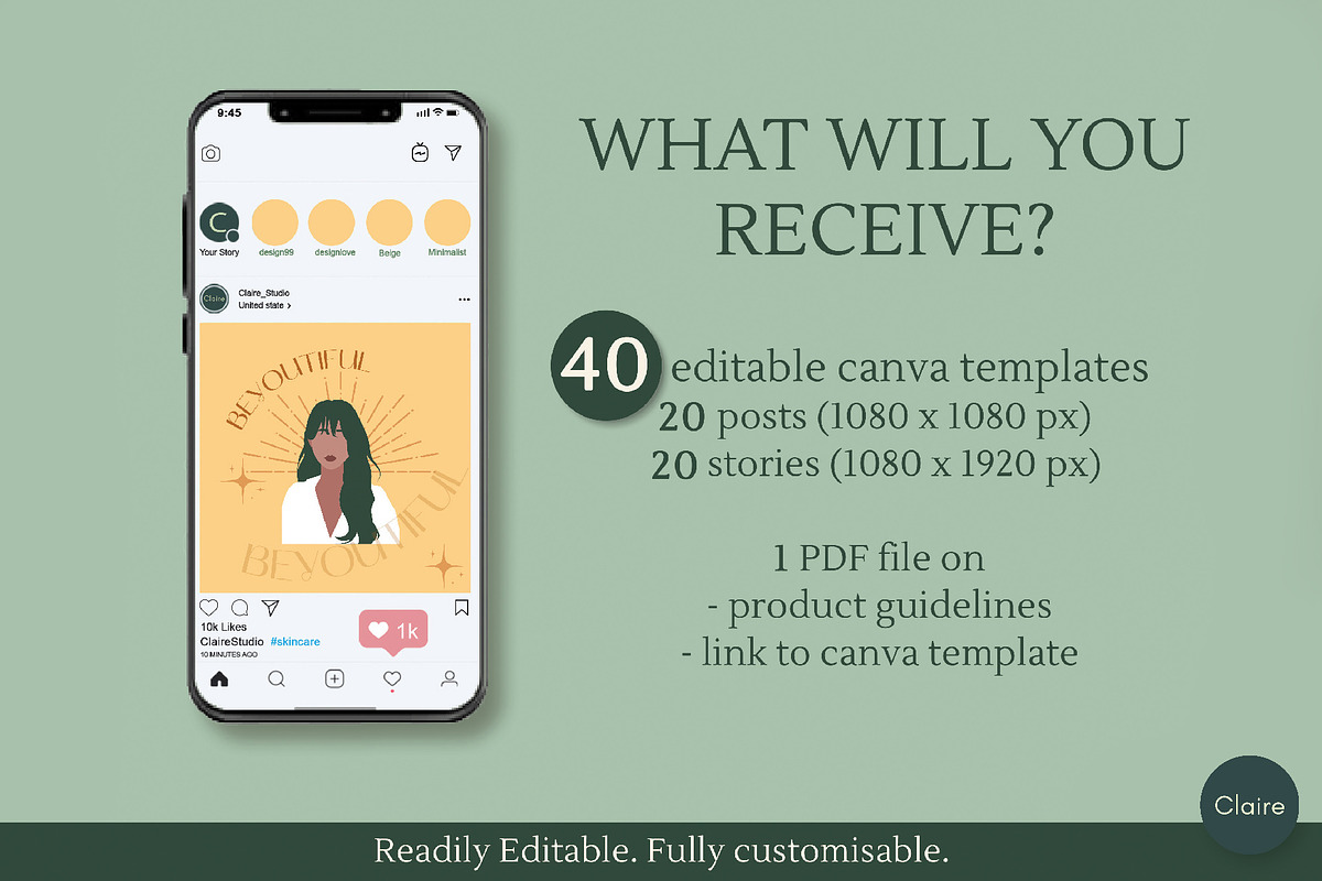 Girls Empowerment Instagram Quotes, a Social Media Template by Clairee Design Studio (Photo 3 of 7)