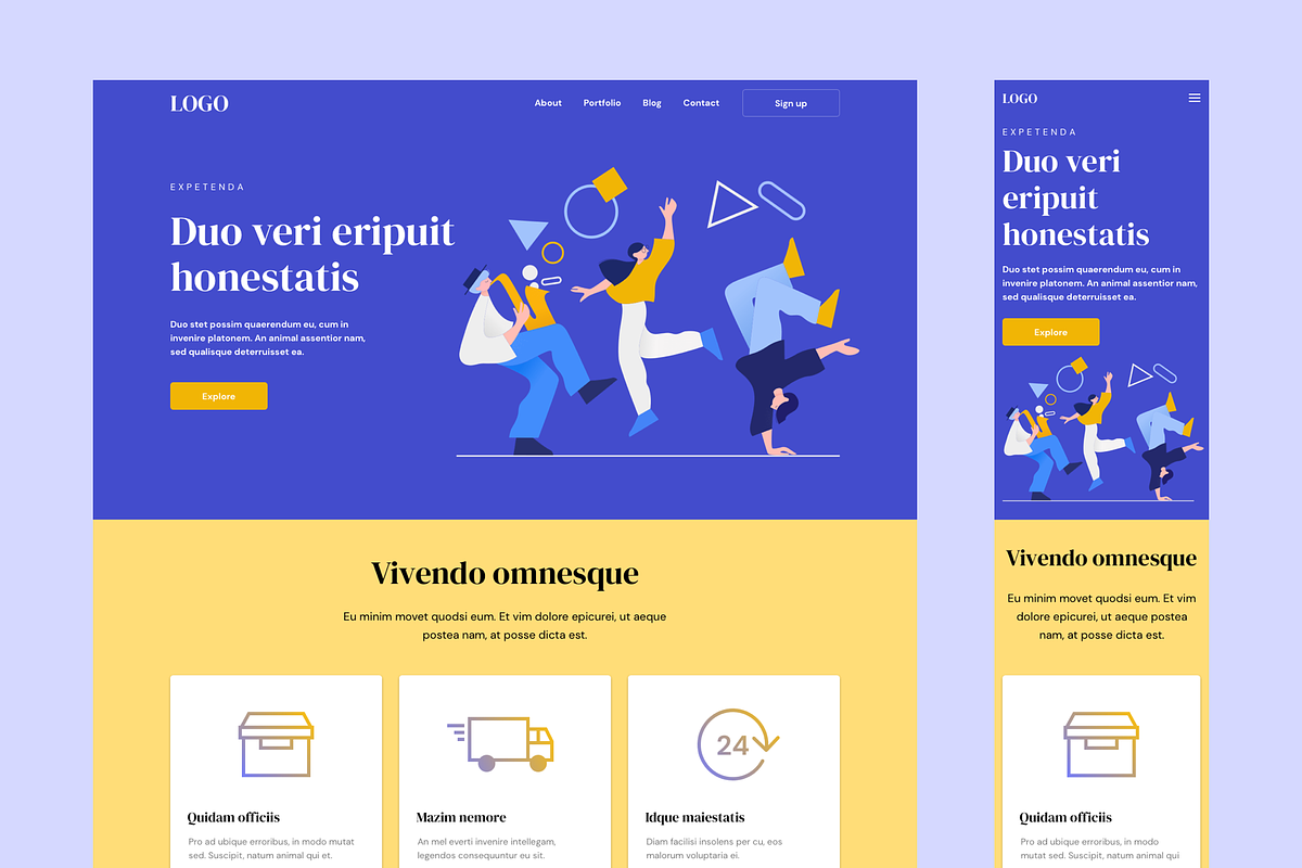 RETEM – Responsive Templates, a Landing Page Template by laaqiq (Photo 5 of 25)