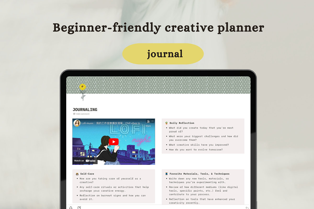 Notion planner for creatives, a Templates & Theme by Petite Zakka Boutique (Photo 8 of 9)