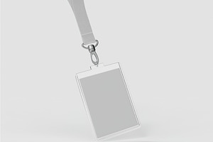 3d Levitating ID Holder Mockup