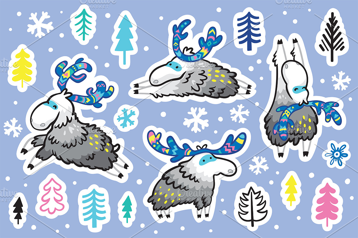 Big Sticker Bundle #1, an Animal Illustration by PenguinHouse (Photo 14 of 16)