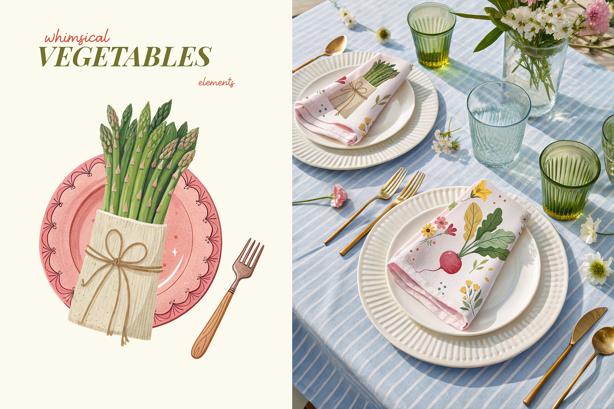 Whimsical Vegetables kit, an Object Graphic by Polli Deeva (Photo 10 of 15)