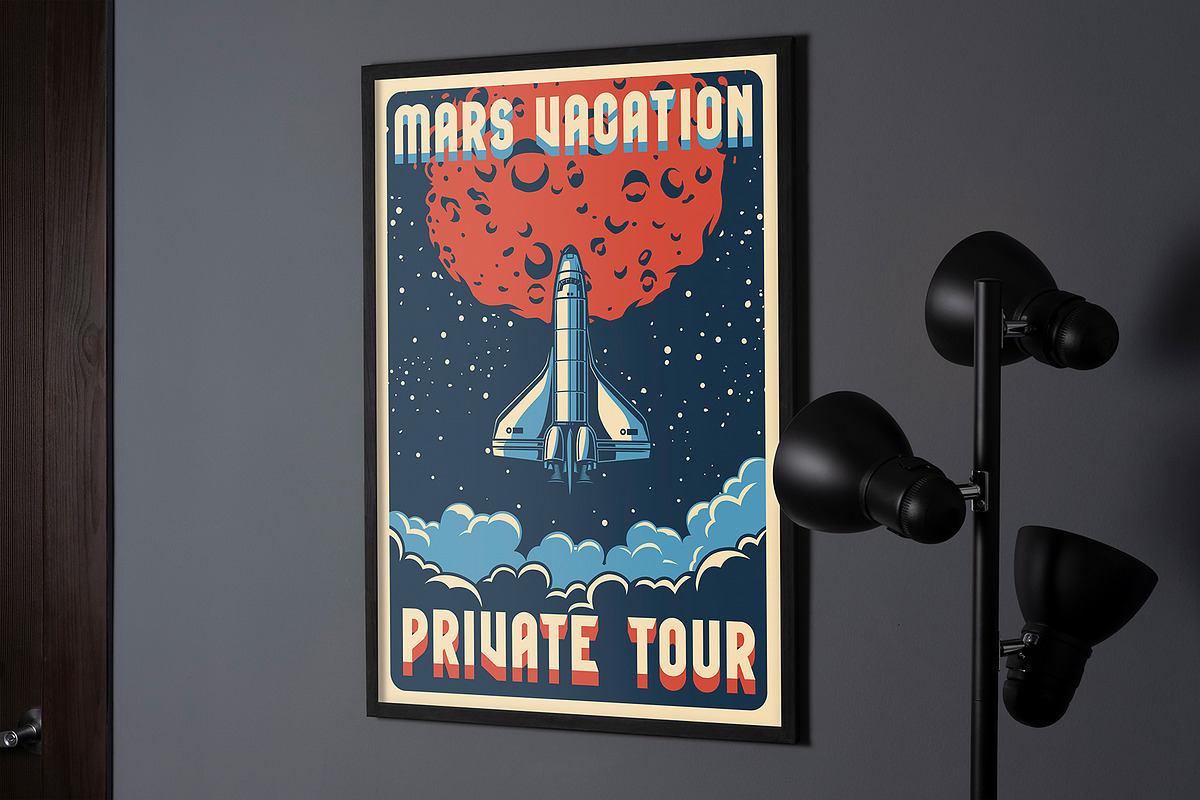 Wall Frame Poster Mockup, a Print Template by Graphicnugget (Photo 3 of 7)