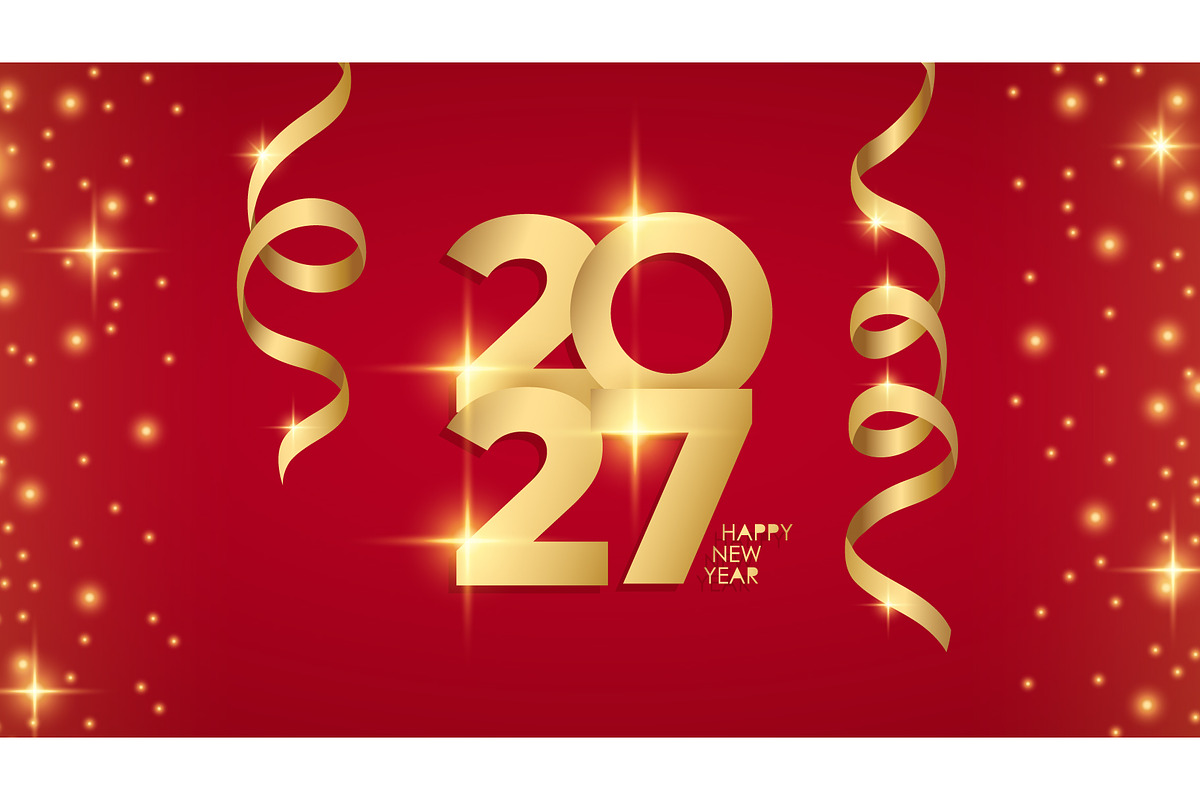 2027 New Year Graphics Set, a Background Graphic by Finevector (Photo 4 of 7)