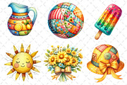 Yellow Patchwork Summer Clipart, an Illustration by Dream Creation (Thumbnail 5 of 6)