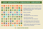 100 Abstract Organic Shapes, an Object Graphic by Brian Ritter Design (Thumbnail 2 of 6)