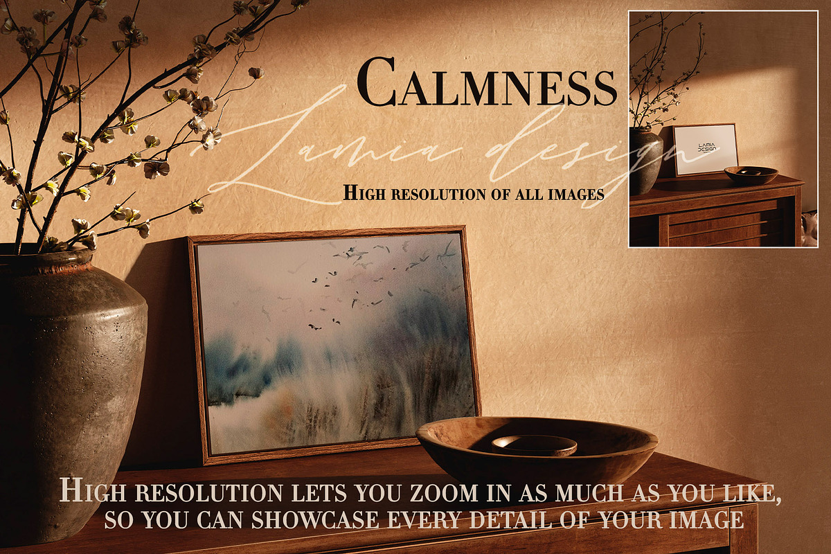 CALMNESS & Frame Mockups Horizontal, a Household Mockup by LAMIA DESIGN (Photo 9 of 13)