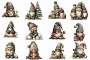 Winter Gnome Clipart, an Illustration by cherrydesign (Thumbnail 3 of 3)