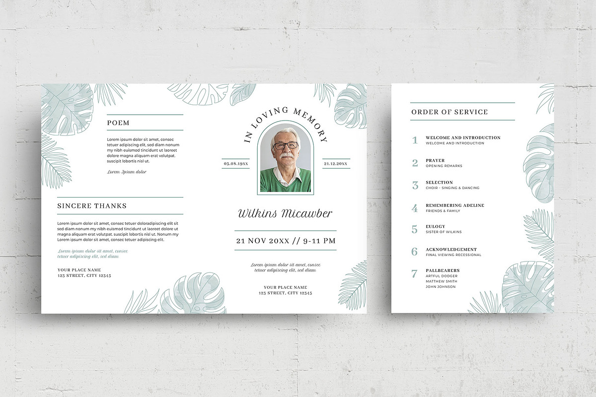 Funeral Program & Memorial Service, a Flyer Template by BrandPacks (Photo 7 of 8)