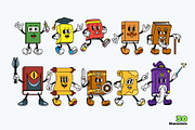 Book Buddies Cartoon Characters, an Illustration by The Isian (Thumbnail 4 of 13)
