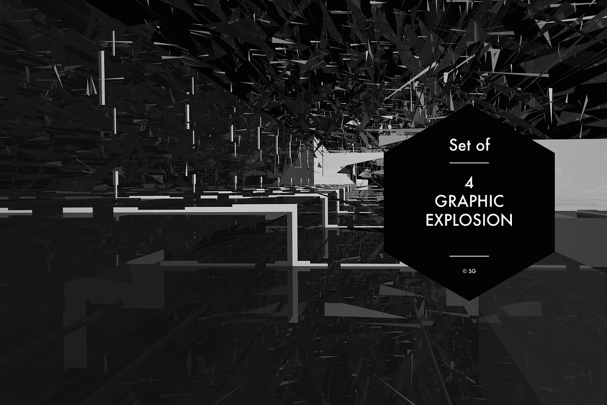 4 Graphic Explosion Renderings, an Illustration by helloSG | Creative ...