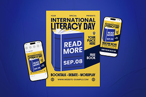 International Literacy Day Flyer Set, a Flyer Template by The Good Store