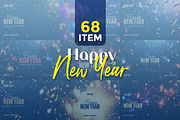 Happy New Year template bundle, a Social Media Template by gstudiovect21 (Thumbnail 1 of 5)